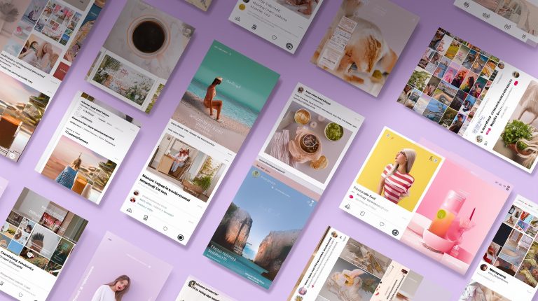 Montage de publications sur réseaux sociaux.