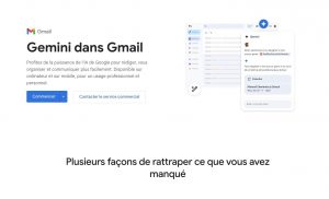 Interface Gemini dans Gmail avec IA Google.