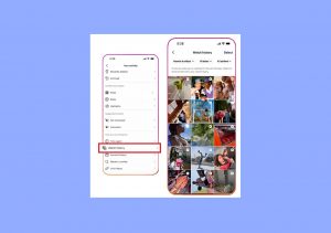 Historique de visionnage sur application mobile.