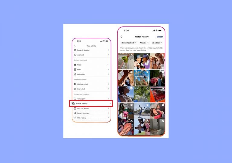 Historique de visionnage sur application mobile.