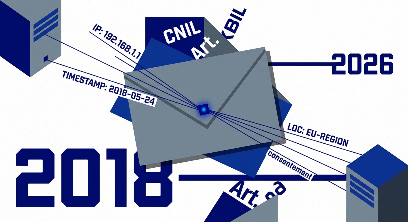Pixels de suivi emails CNIL : la règle date de 2018